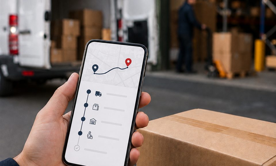 Seguimiento digital de un paquete en ruta